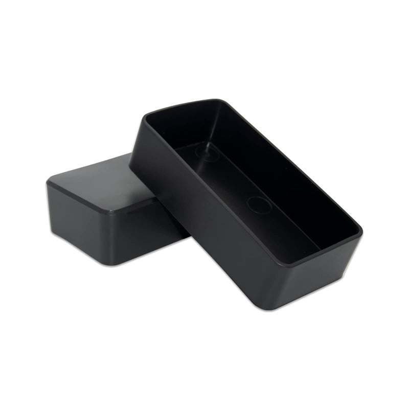 Flyshop 8Pcs Black Rectangle Chair Leg Caps Non-Marking PVC Chair Leg Floor Protectors Furniture Table Covers (Fit for Outside Diameter of 50 x 100 mm Leg) - Image 1